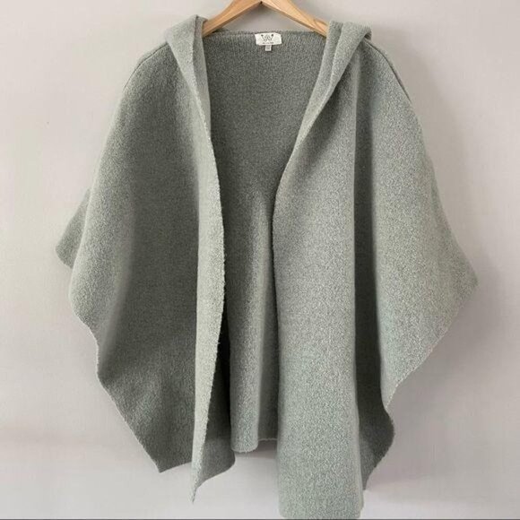 Six Crisp Days Jackets & Blazers - Six Crisp Days Gray Poncho with Hood